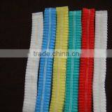 White Green Red Yellow Blue PP 10g/m2 Nonwoven Clip Caps 18" 19" 20" 21" 24" Double Elastic Latex Free