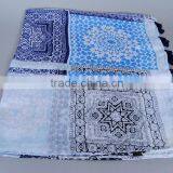 2016 New Spring Voile Printed Tassel Indian Ladies Scarf thumbnail-3