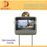 High Resolution 7" Car Headrest Monitor With Pillow DVD Player With Game