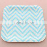 Wedding Favors Mix Pattern 7 Inch Square Paper Plate for Wedding thumbnail-6