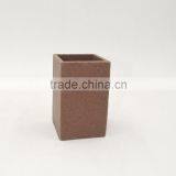 Brown Polyresin Sandstone Bathroom Accessories Set for Hotel and Home thumbnail-3