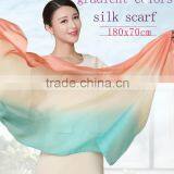 2016 Factory Direct Fashion High Quality Elegant Lady 100% Silk Scarf, Multi Colors Silk Chiffon Long Scarf Shawl Wholesale Supplier's Choice thumbnail-1