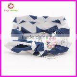 Chevron Printed Cat Ear Cotton Headband, Chevron Cotton Headband, Chevron Cotton Elastic Hairband thumbnail-6