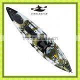Non-transparent Plastic Kayak Fishing Canoe With Pedal Made in China thumbnail-4