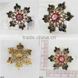 Wholesale Sapphire & Light Sapphire Crystal Rhinestone Snowflake Christmas Brooch Pins & Christmas Gift B0478 thumbnail-2