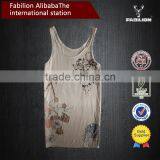 China Top Product Women's Sexy Custom Printing Burnout Tank Top