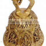 Temple Bells Carved With Ganesha 13"