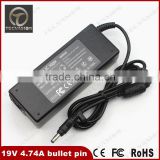 Best Qaulity Factory price laptop adapter 19V 4.74A 4.8*1.7 bullet power supply portable laptop charger