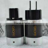 Hi-End Rhodium Plated Carbon Fiber Series Male Female ac Power Plug