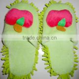 chenille slipper with flower