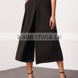 2016 Latest Design Factory Wholesale 3/4 Length Culottes Lady Pants Hot Pants Sale With Wide Leg Sleeve thumbnail-2