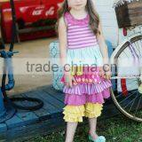 Hot Sale Summer Fashion Ruffle 2pcs Colorful Wholesale Baby Clothes thumbnail-1
