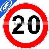 Reflective Adhesive 20 Yard Limit Road Sign
