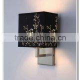 creatively design black fabric metal wall lamp modern