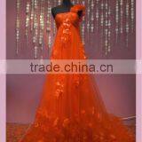 Custom Made Arabic Long Red Evening Dress for Wedding thumbnail-1