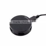 Funny Portable Round-shaped 4-port Usb 2.0 Hub Circular Cable for Computer