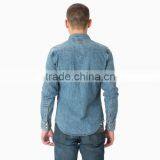 Men's Latest Casual,cool Style Long Sleeve Jeans Shirt thumbnail-3