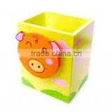 Love Cute Handmade Wooden Desk Pen Holder for Kids