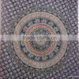 RT-613 Indian Cotton Bed Sheet Mandala Design Hand Block Bed Cover Manufacturer and Supplier thumbnail-2