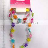 2016 Multicolor Beaded Necklace Bracelet Set for Children thumbnail-3