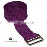 Purple Organic 100% Cotton Yoga Straps With Private Labelling thumbnail-1