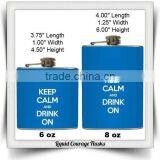 6oz Trendy Stainless Steel Rubber Flask thumbnail-1