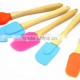 Premium 5 Piece Rubber Wood & Silicone Spatula Set