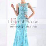 Gorgeous Handmade Beaded Sleeveless Sexy Long Dubai Designers Wholesale Evening Dress thumbnail-4