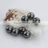 10.5-11mm AA Natural Real Peacock Green Tahitian Loose Pearl thumbnail-3