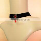 Vampire Wild Velvet Dress With Ruby Choker Necklace Fake Collar Necklace Jewelry Genuine Random Wild thumbnail-2