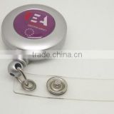 customized mat silver retractable yoyo badge reel