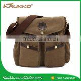 Khaki Canvas Crossbody Sling Bag Vintage Messenger Bags thumbnail-1