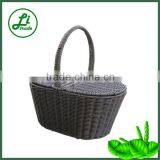 Plastic Rattan Basket Hamper With Handle thumbnail-1