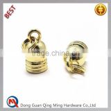 Gold Plating Metal End Cap For Leather Cord
