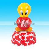 Cute Yellow Duck Shape Polyresin Valentine Doll for Sale thumbnail-1