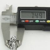 Long Curbe Tube Silver Spacer Tube Beads With Fish Pattern thumbnail-4