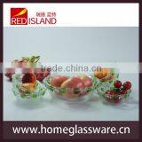 7pcs/set Glass Salad Bowl With Hand Painted thumbnail-1