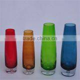 Interior Decoration Clear Colored Glass Vase With Bubble thumbnail-1