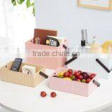 Cy268 Decorative Plastic Home Office Storage Boxes Desktop Basket Organizer Handle Bathroom Kitchen Home Office Tidy Box thumbnail-6