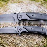 OEM Pocket Survival Camping Knife With Wooden Handle thumbnail-6