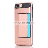Wholesale Slim TPU + PC Combo Mobile Phone Case With Card Slot for IPhone 7 Plus thumbnail-3