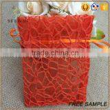 Christmas Drawstring Small Organza Mesh Floral Bag thumbnail-5