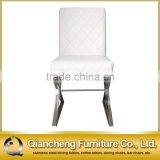 Stitching PU Cover Dining Chair With Modern Special Shape Legs thumbnail-2