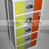 Colorful Wooden Cabinets Design For Child Room With Five Drawers thumbnail-1