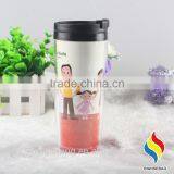 BPA Free Paper Insert Plastic Cup 12oz Double Wall Paper Cup thumbnail-1