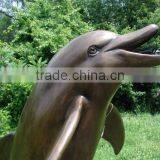 Garden Decoration Metal Statue Life Size Bronze Dolphin Statue Fountain for Hot Sale thumbnail-4