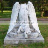 Hand-carved Reproduction White Marble Angels Statue for Grief Statue thumbnail-4
