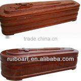 Spain Style Antique Cheap Wooden Coffin thumbnail-1
