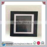 Matt Black and Hinged Wooden Photo Shadow Box With Glass thumbnail-1