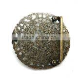 3.5 Inch Round Hot Sale Embellished Buckle for Belts, Zinc Alloy Embellishment Design With Turquoise thumbnail-4